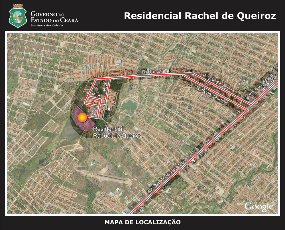 mapa de localização raquel de queiroz