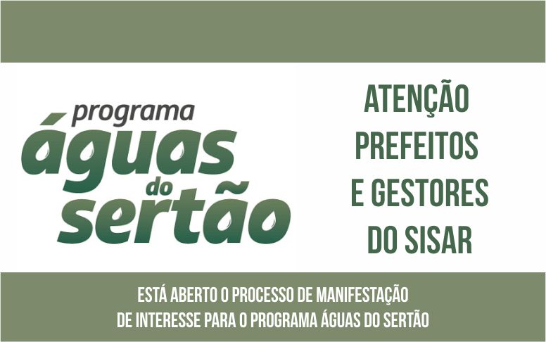 Águas do Sertão: Governo lança plataforma para que prefeitos e gestores do Sisar manifestem interesse