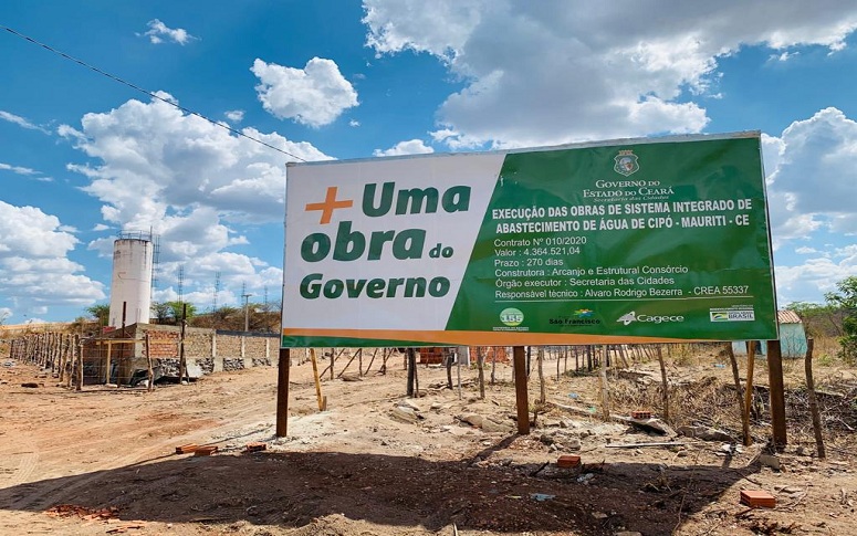 Início da meta 02 do PISF: Sistema de Abastecimento de Água de Cipó, em Mauriti