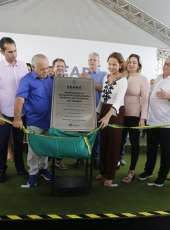 Secretário das Cidades, Marcos Cals, prestigia inauguração da ampliação do Sistema de Esgotamento Sanitário em Tianguá
