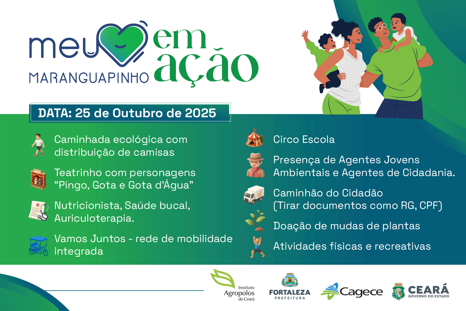Governo do Ceará e Prefeitura de Fortaleza promovem manhã de ações para moradores do entorno do Rio Maranguapinho